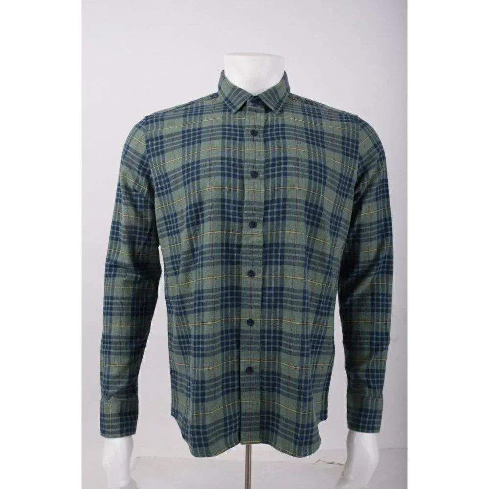 Southern Tide Mens Payton Heather Reversible Plaid Sport Shirt Green S Small NWT